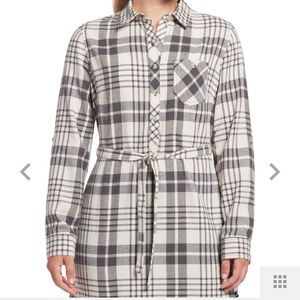 NWOT WOMENS JRS FLANNEL TUNIC TOP SZ LARGE